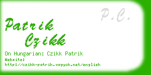 patrik czikk business card